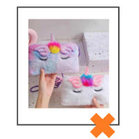 Crossbody/ schoudertasje unicorn paars